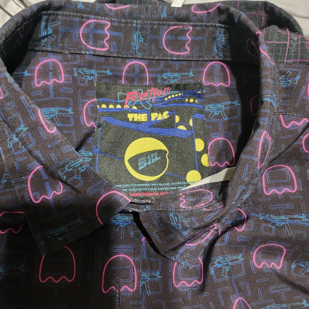 Men's Casual Shirt - Black and Pink